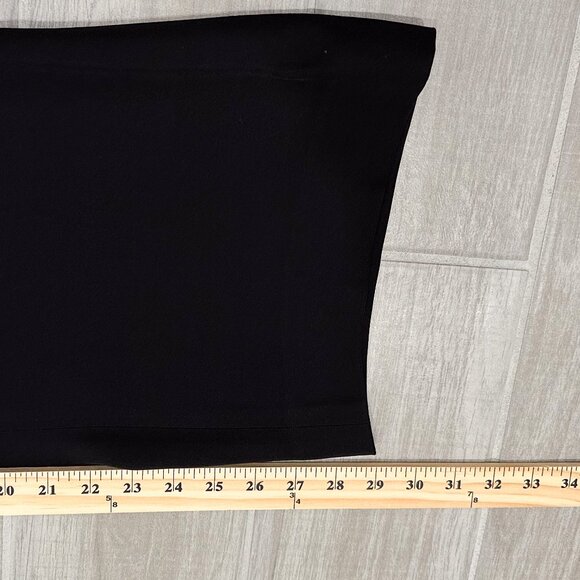 Armani Collezioni Mid Rise Wide Leg Silk Blend Trouser Pants in Black Size 12 - Picture 13 of 16